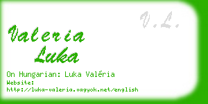 valeria luka business card